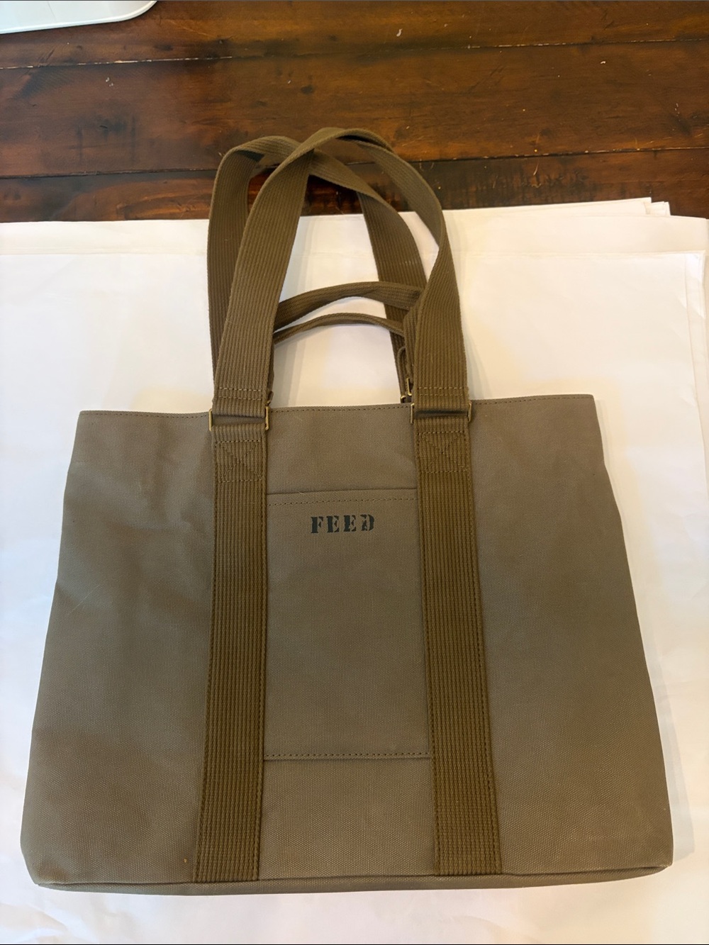 Olive Canvas Tote Bag